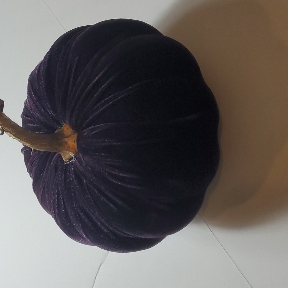 Deep purple velvet pumpkin - Picture 5 of 5